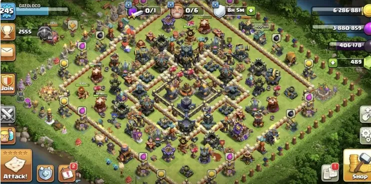 COC519 TH17 All Maxed Heroes Strong Troops Pets Spells Siege Machines Powerful Equipment Layout (G)